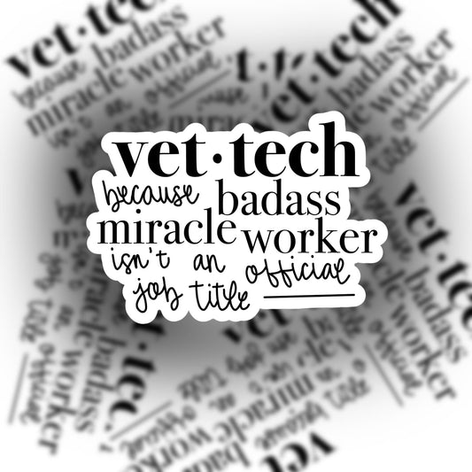 vet tech = miracle worker